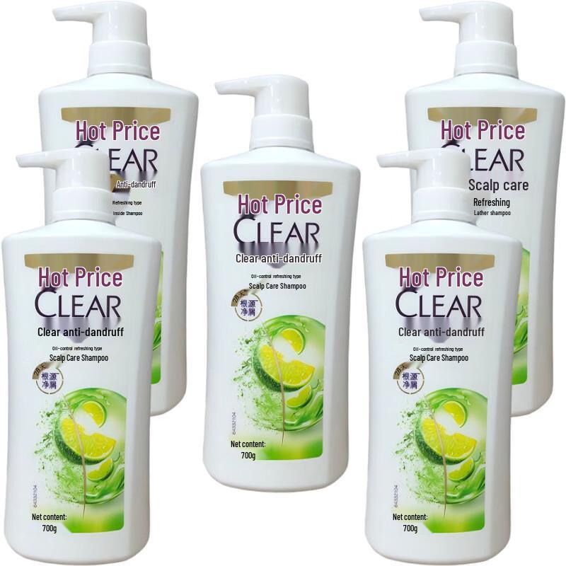

CLEAR Anti-Dandruff Oil Control Refreshing Shampoo, 700g x 5 Pack