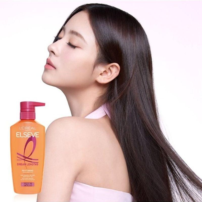 LOREAL PARIS L'Oréal Paris Elsev Dream Length Shampoo 400ml x 2 TR5 Hair Pack 50ml