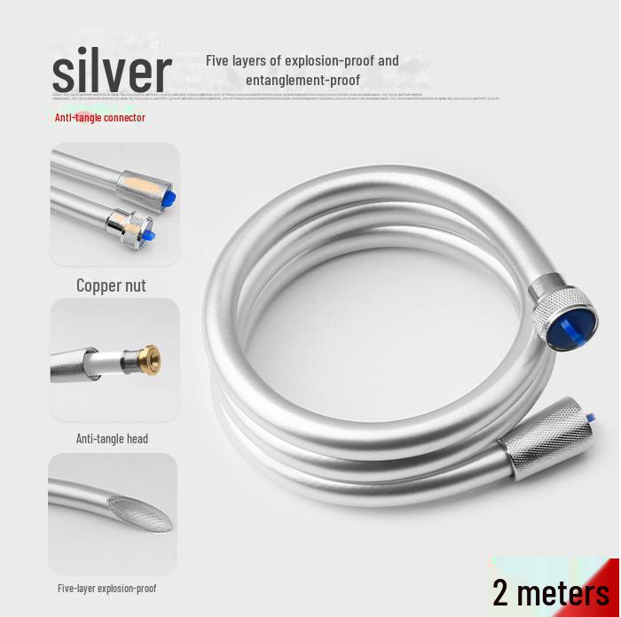 Sprchová hadice z PVC odolná proti výbuchu - Vysokotlaká dešťová tryska a připojení k ohřívači vody (4 body)