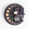 Moon Shelf for Stone and Crystal Essential Oil Display Wood Accent Shelf Storage Rack Organizer Bohemian Wall Decoration