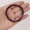 Black Glitter Stone Bracelet for Women Garnet Stone Beads Elastic Chain Bangle Men Party Jewelry Gift