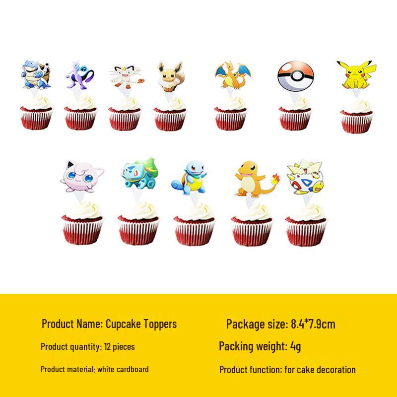 Pikachu Partyzubehör: Pappteller, Servietten, Becher, Tischdecke, Banner & Dekorationen