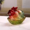 Glass Easter Rabbits Candy Dish Multi-Color Rabbit Storage Jar Cookies Candy Bowl  Tabletop Display