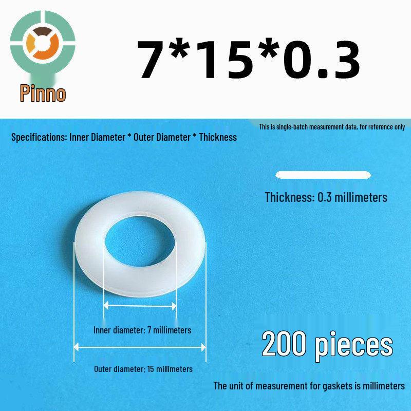 Thickened Nylon Plastic Flat Washer: Hard Plastic Gasket M2-M16