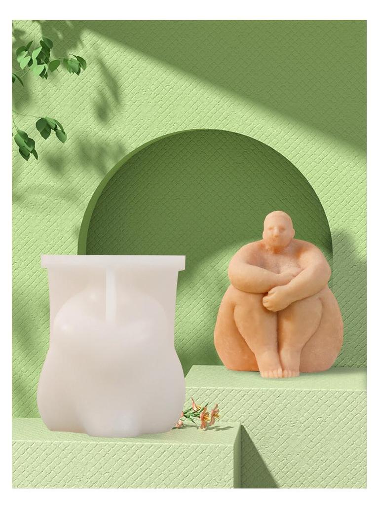 Blindfolded Girl Aromatherapy Silicone Mold: Rose Flower, Closed Eyes, Beautiful Woman Portrait, Diffuser Stone, Candle