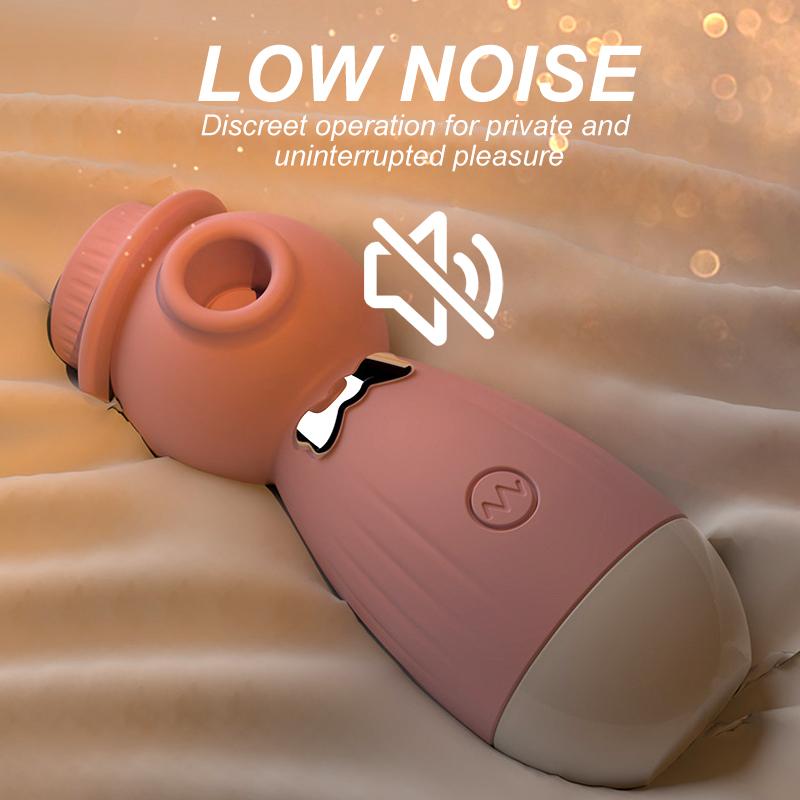 Rechargeable Suction Vibrator for Women – Soft Silicone Nipple Clip Vibrator G-spot Massage Stimulator, Portable Pleasure Toy