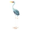 DYS Blue Heron Garden Statues, Metal Cranes Decor, Sculpture Yard Art, Bird Lawn Ornaments for Backyard Pond Patio Porch Outside Decorations