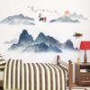 Chinese Ink Landscape Self Adhesive Wallpaper for Bedroom Office Study Living Room Wall Decor Home Sticker