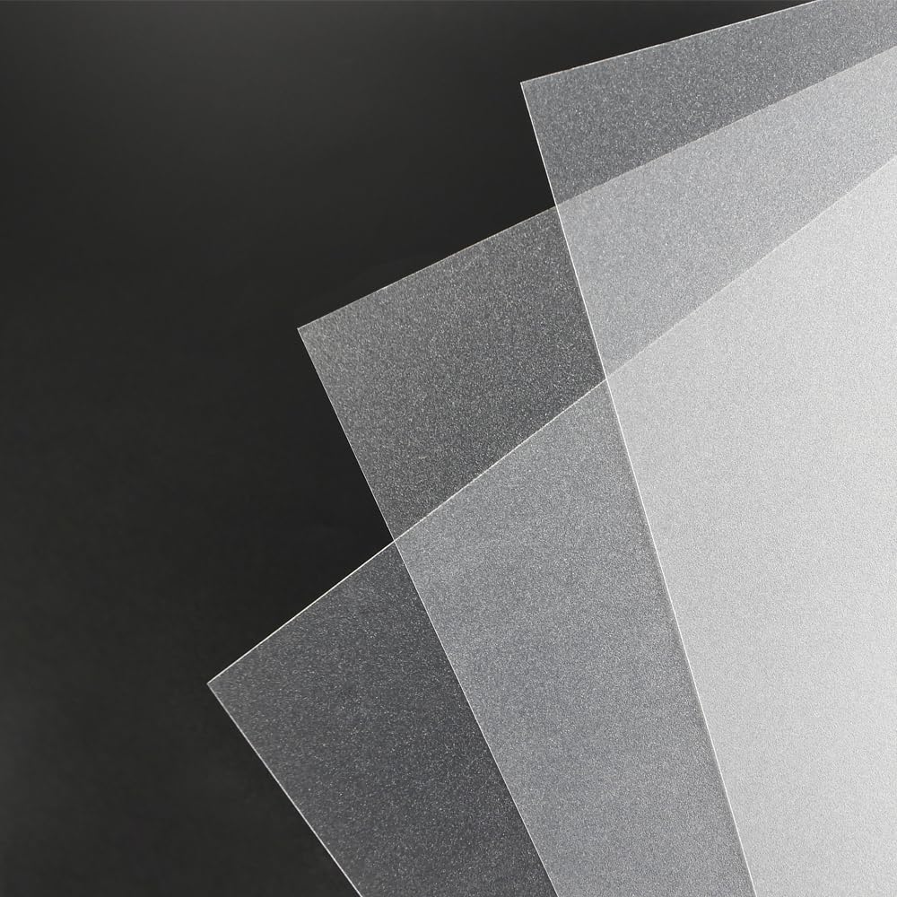 RAYSOONER A4PP-MA Matte Binding Cover, Unpunched, for A4 Size Notebooks, Reports, Documents, School, Office, and Business Use, 0.4mm, 50 Sheets