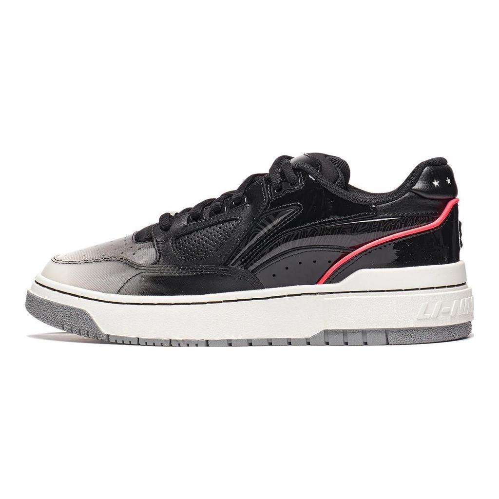 Li Ning Rookie 2 BadFive Abrasion Resistant Breathable Low top Skateboard Shoes Men's Black White ABCS115-7