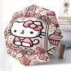 Hello Kitty,Kawaii Automatic Folding Umbrella-Simple 8-Rib Design, Bright Cartoon Pattern, Durable Iron Frame, Suitable For Travel, Outdoor,