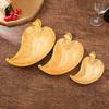 Metal Leaf Snack Plate Vintage Zinc Alloy Leaf Shaped Appetizer Platter Food Serving Plates