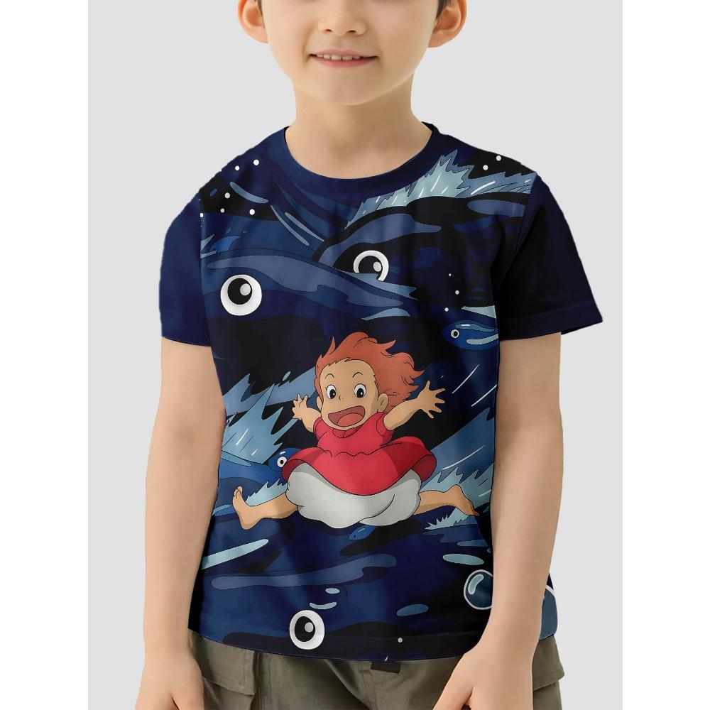 3D Print Cute Cartoon P-ponyos Baby Clothing 4 To 14 Years Male Outdoor Clothes for Children Boy Girl Child T-Shirt Top TShirts