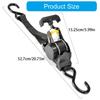 Retractable Ratchet Strap Heavy Duty Ratchet Strap Self Retractable Tie Downs for Motorcycle Truck Trailer Cargo