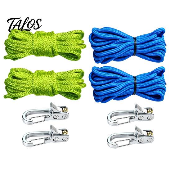 Tent Rope Fastener 4/8/12Pcs Tensioner with Cord, Heavy Duty Tie Down Roller, Adjustable Fastening System Metal Tightening Tool for Camping,