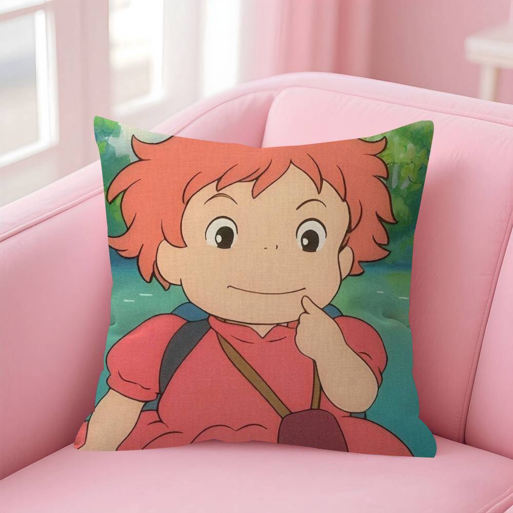 Cute Cartoon PPonyoS Pillowcase toon Gift Cushion Cover Bedroom Home Sofa Chair Seat Decor pillow case