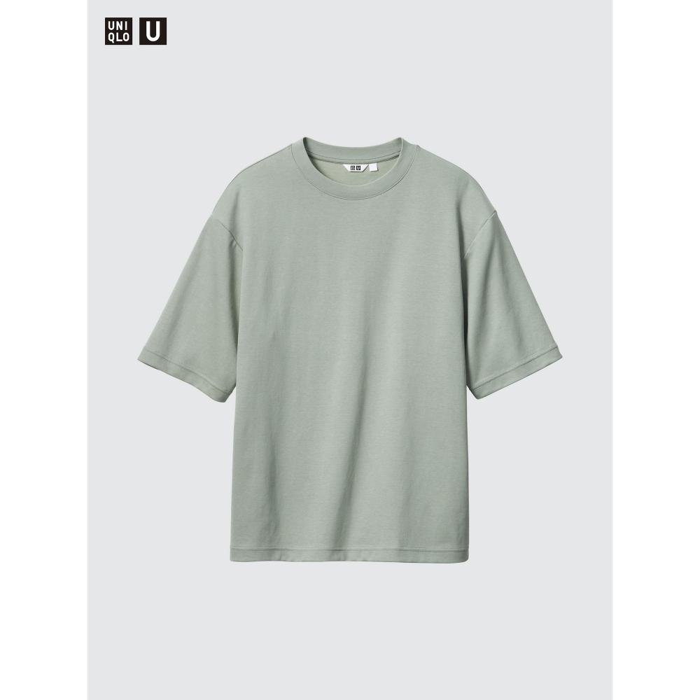 Uniqlo חולצת טי Oversized מכותנה Airism 5 שרוולים