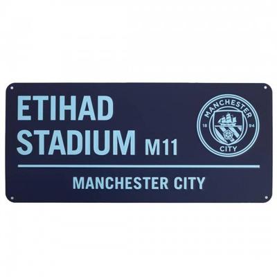 Manchester City FC Zweifarbiges Straßenschild