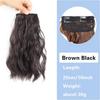 Synthetic Hair Curly hair 25cm/35cm Mini Hair Pad Hair Natural Black Brown Hair Extension Clips In Hairpiece For Women Hair Wig