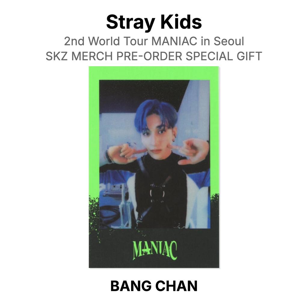 Stray Kids 2nd World Tour MANIAC in Seoul SKZ MERCH PRE-ORDER SPECIAL GIFT Official Photocard