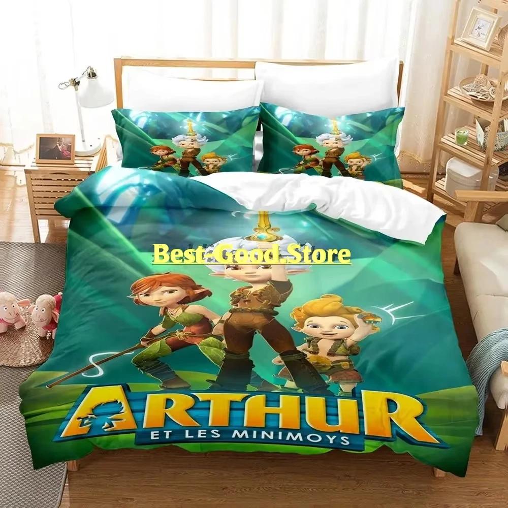 Arthur et les minimoys Set Singolo Matrimoniale Ful Quen King-Size Dimensioni Dimensioni Set Biancheria da Letto Aldult Camera da Letto Bambino Set Copripiumino Lenzuolo