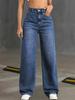 2025 Autumn/Winter Women’s High-Waisted Straight Denim Pants