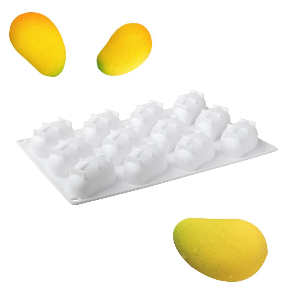 Formičky na pěnu ve tvaru ovoce Mango a banánové formičky na čokoládu, dezerty a pečení dortů