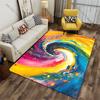 Vibrant swirling colorful abstract carpet Yoga living room room decor children's crawling mat doormat area rug games mat