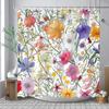 Floral Shower Curtain Flower Fabric Cloth Shower Curtains For Rustic Vintage Bathroom Decor Bath Curtains Watercolor Chic Cosmos