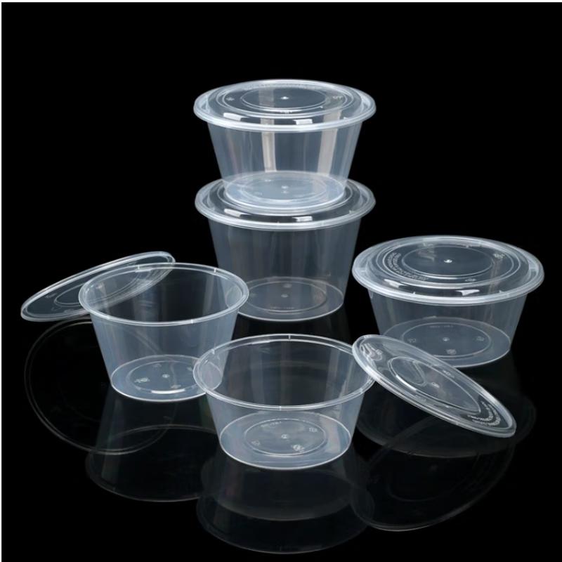 Zebian Round Disposable Food Containers with Lids