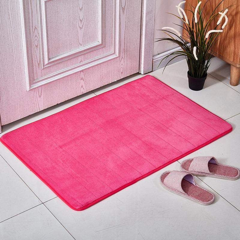 Thickened Bathroom Absorbent Floor Mat, Toilet Toilet Door Non-Slip Mat, Household Coral Fleece Absorbent Quick-Drying Floor Mat