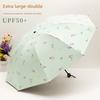 Double-Sized Fresh-Style Printed Dual-Use Umbrella for Women, Foldable Sunshade, Sun Protection, Uv Protection Sun Umbrella