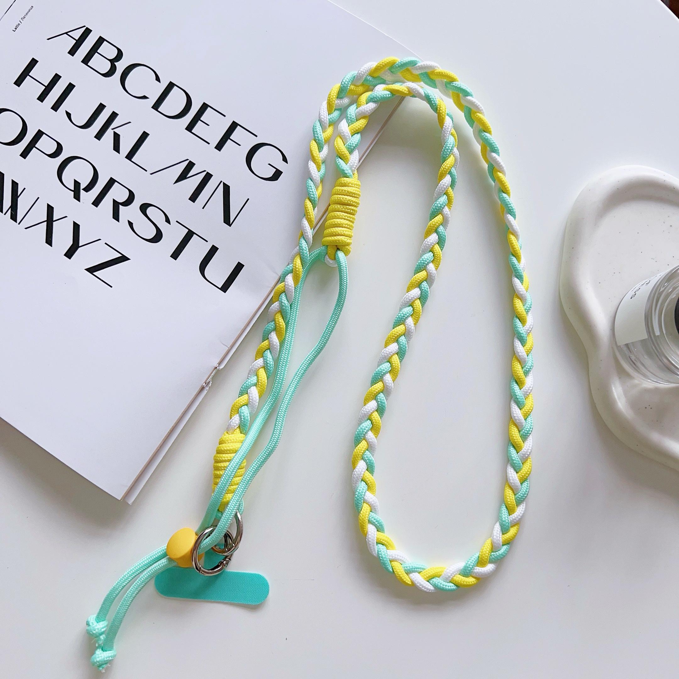 

Pure Hand-Woven Mobile Phone Lanyard, Adjustable Crossbody Long Rope, Neck Lanyard, Anti-Loss Hanging Piece And Pendant Polyester / Nylon