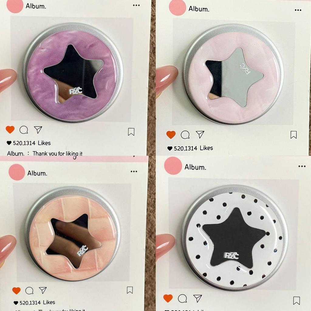 Heart-Shaped Rhinestone Pattern Magnetic Phone Holder with Retractable Foldable Design