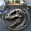 Dinosaur Skull Round Area Rug,Carpet Rug for Living Room Bedroom Sofa Playroom Decor,Non-slip Floor Mat