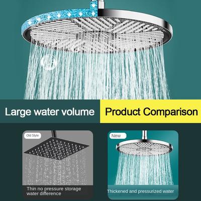 1PC High Pressure Water-Saving Rainfall Shower Head Bathroom Showerheads 10Inch Chrome Bath Top Head Wall Mounted Shower Arm