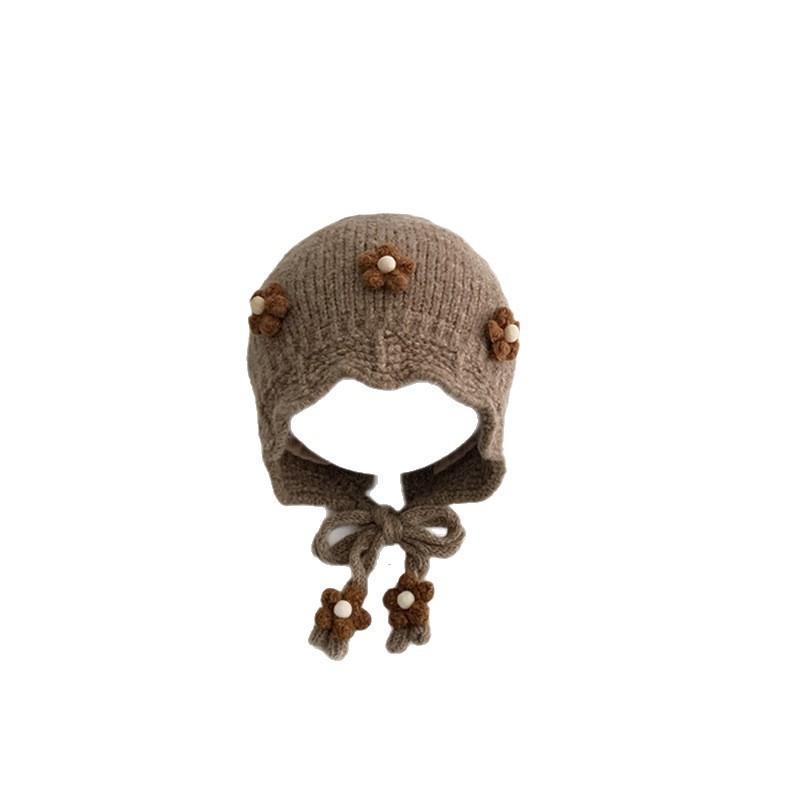 Baby Knitted Winter Hat With Ears For Toddler Girls Kids Warm Windproof Cap