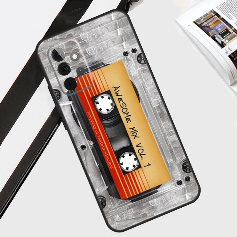 Vintage Cassette tape retro style Case For Samsung Galaxy A12 A22 A32 A52 A56 A36 A26 A16 A06 A54 A34 A14 A13 A53 A15 A35 A55