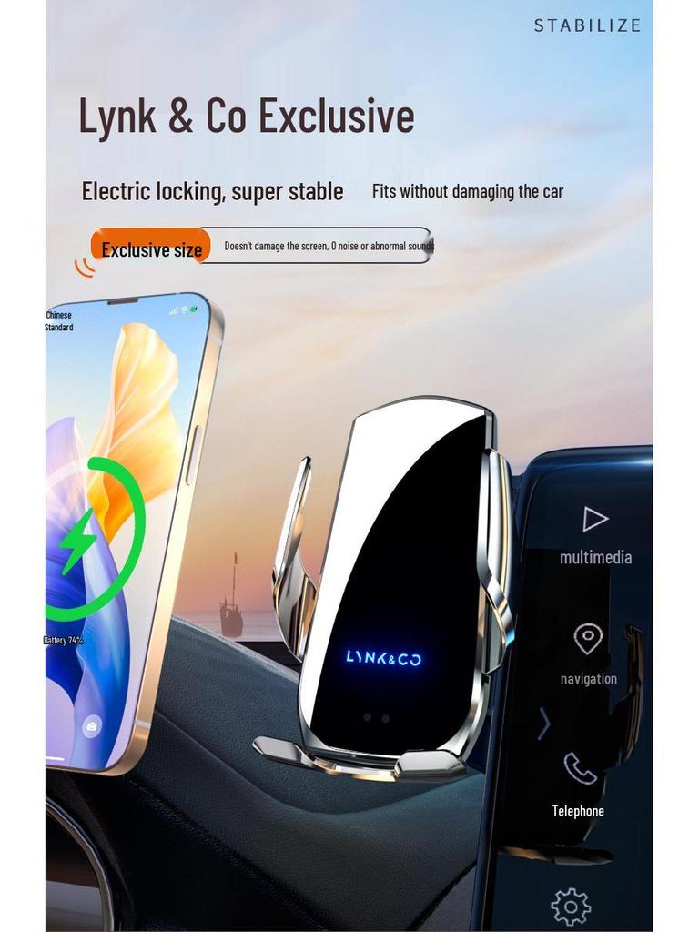 Support de téléphone de voiture dédié Lynk & Co 08/07/Z10 EMP/PLUS 2024 - Support de navigation modifié.