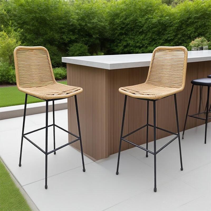 OLOMM Outdoor Rattan Bar Chair