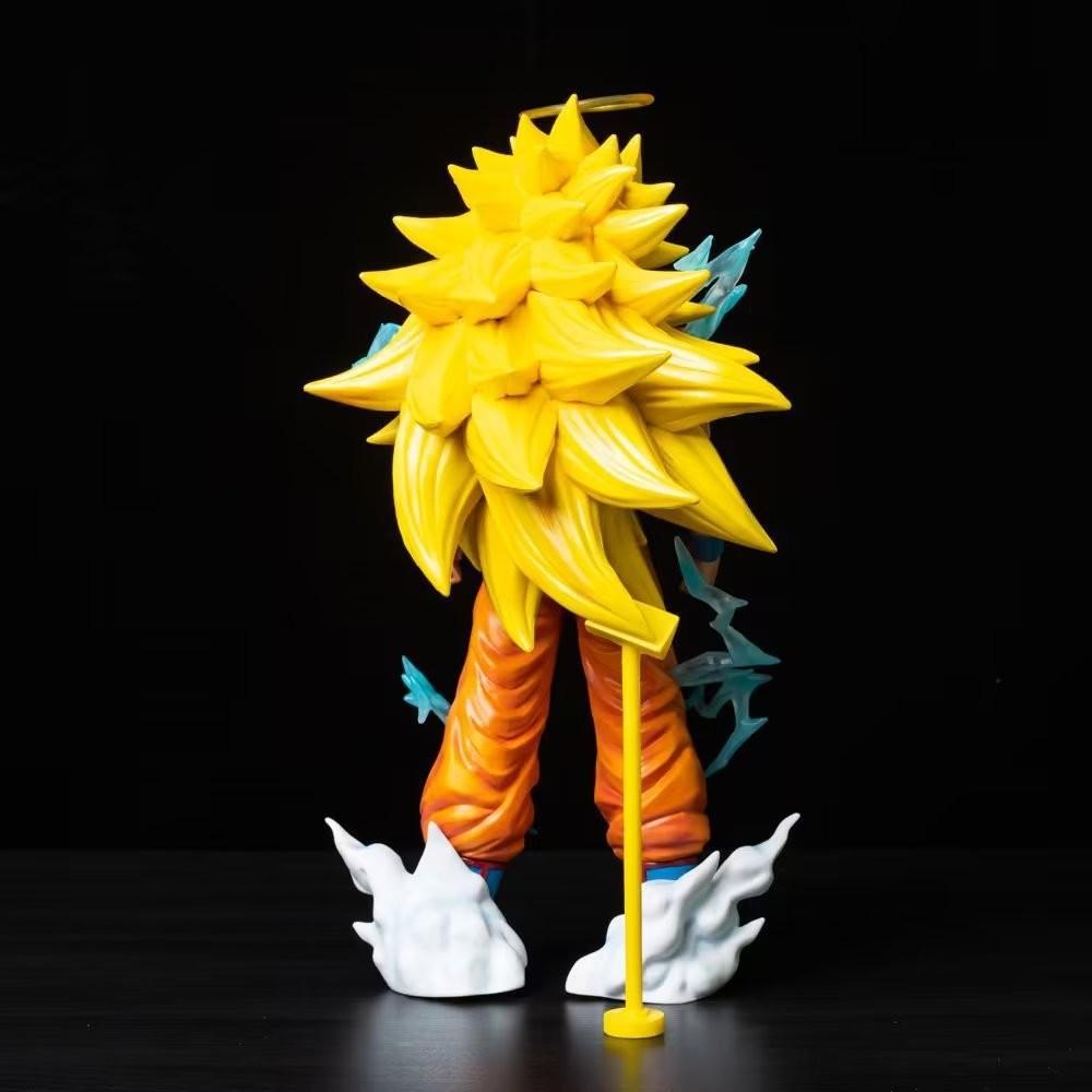 Eye-catching Dragon Ball Z Super Saiyan 3 Goku Collectible Model With Radiant Aura