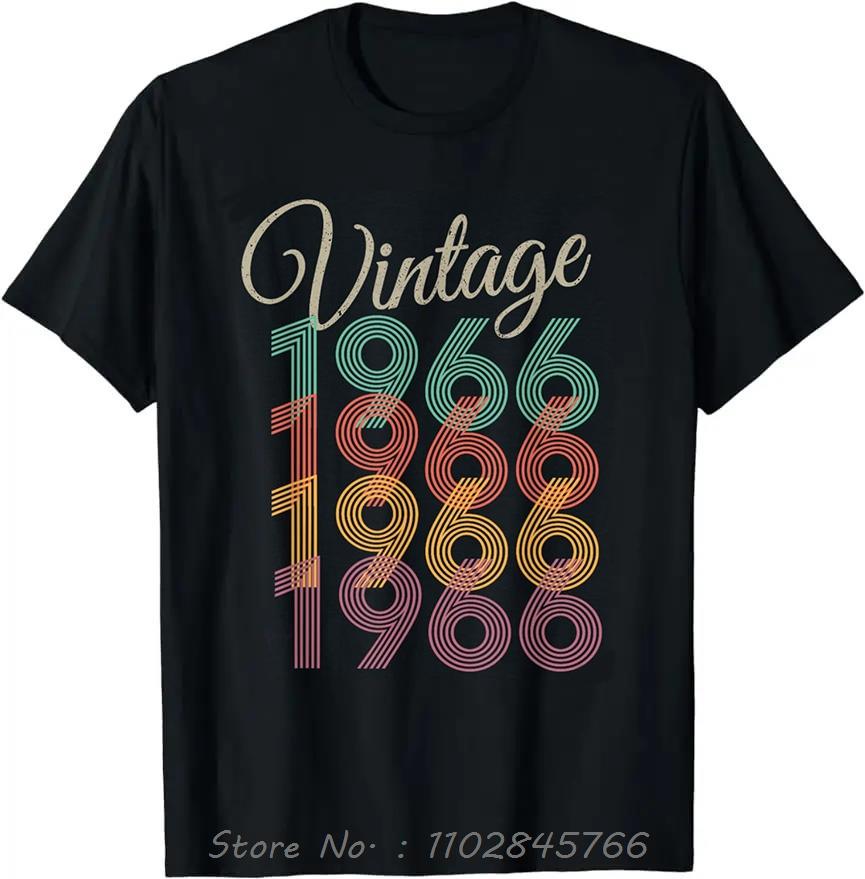Vintage 1966 Oversized Tshirt Custom Mens Clothing Ropa Hombre Cotton Tshirt Hip Hop Streetwear Tosp Casual Fitness T Shirt