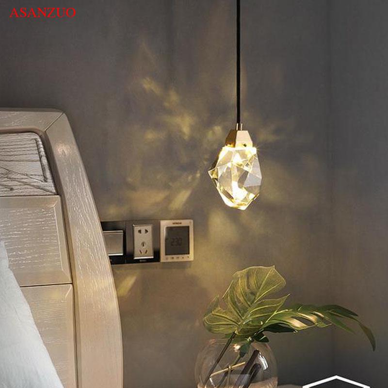All Copper Luxury Crystal LED Wall Light Modern Living Room Background Wall Sconce Home Decoration Bedside Hanging Lamp
