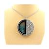 Stones and Minerals. Raw Paraiba Apatite Necklace. Half-circle Model.