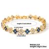 A Colorful Lucky Four-Leaf Flower Bracelet Inlaid With Zircon, Luxurious And High-End Small Fragrance , Versatile For Women