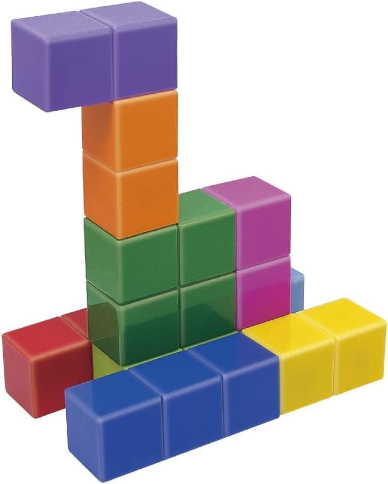 Masudaya Corporation Cube Puzzle Educational Toy for Brain Ages 3 and Cha-Cha Blocks, Training, Up, 539-1718