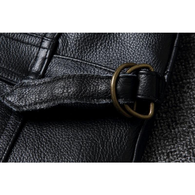 Chinese Size Brown Black Real Cowhide M65 Hunting Leather Jacket Men Genuine Leather Coat Winter Pockets Jackets Jaqueta Masculina De Couro