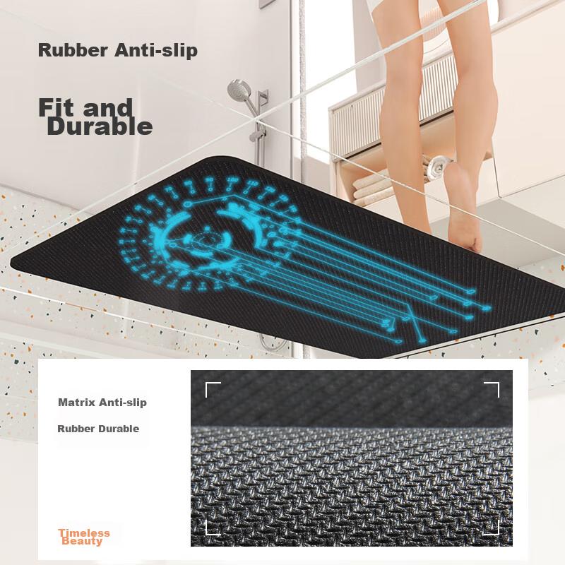 Qiqijia Bathroom Absorbent Foot Mat, Non-Slip Diatomaceous Earth Floor Mat for Bathroom Entrance, Quick-Drying Toilet Washroom Mat, 50*80cm