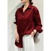 Spring and Summer Simple Temperament Loose Office Shirts for Women Fashion Long Sleeve Plus Size Casual Blouses Women Solid Slim Fit Ladies Tops 26193