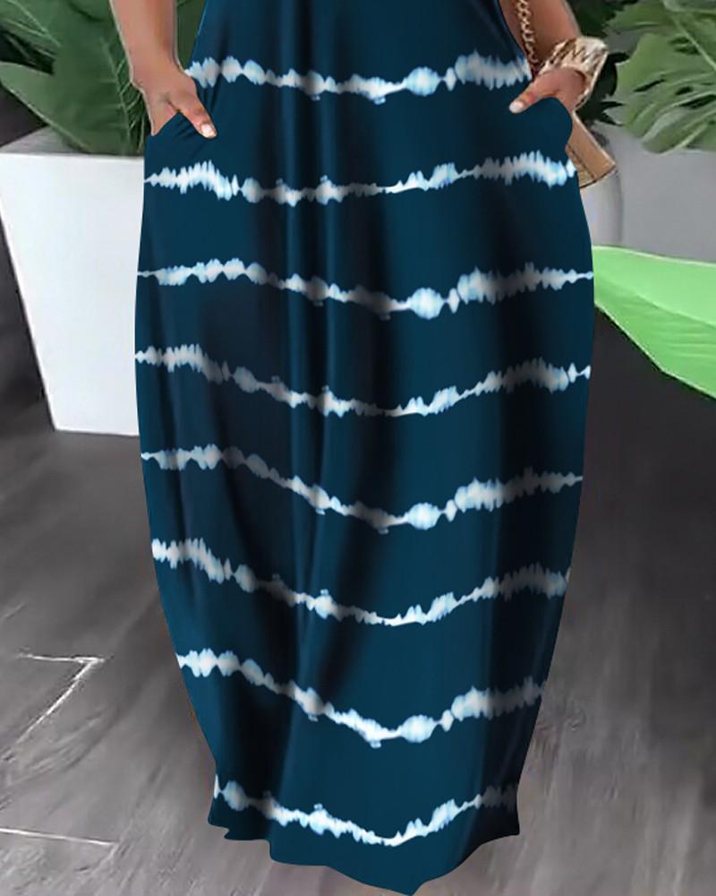 European & American Women's Casual Off-Shoulder Sexy Print Dress